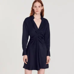 Flash Sale Long-Sleeved Short Dress Women Dresses