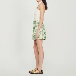 Fashion Loose Printed Palm Tree Shorts Women Matching Sets