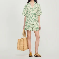Shop Loose Printed Shirt Women Matching Sets