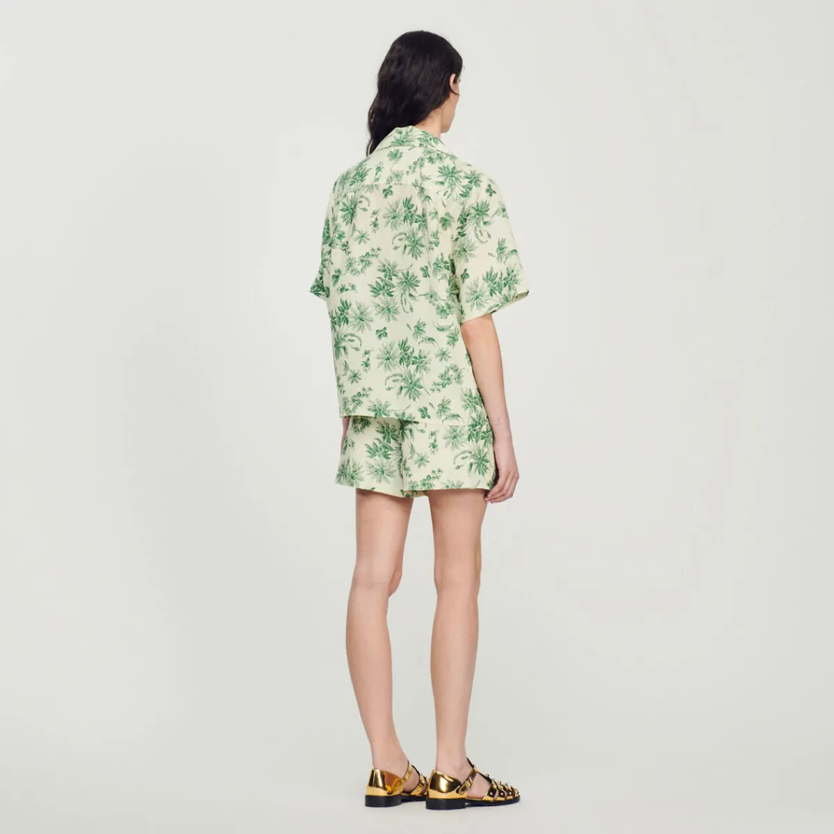 Shop Loose Printed Shirt Women Matching Sets