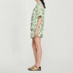 Shop Loose Printed Shirt Women Matching Sets