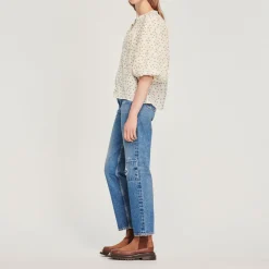 Sale Loose Top With Summer Flowers Print Women Tops & Shirts