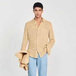 Outlet Mesh Shirt Men Shirts