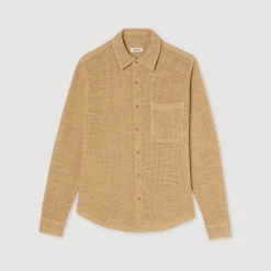 Outlet Mesh Shirt Men Shirts