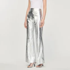 Cheap Metallic Coated Pants Women Pants & Shorts
