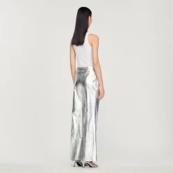 Cheap Metallic Coated Pants Women Pants & Shorts