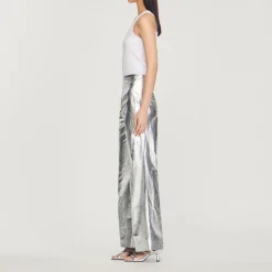 Cheap Metallic Coated Pants Women Pants & Shorts
