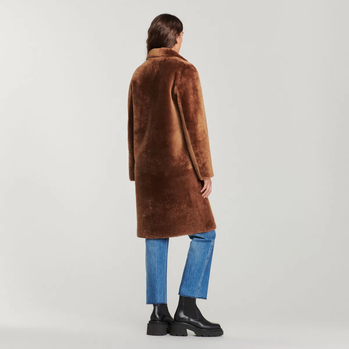 Hot Mid-Length Sheepskin Coat Women Coats