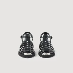 Fashion Olys Studded Leather Sandals Women Sandals