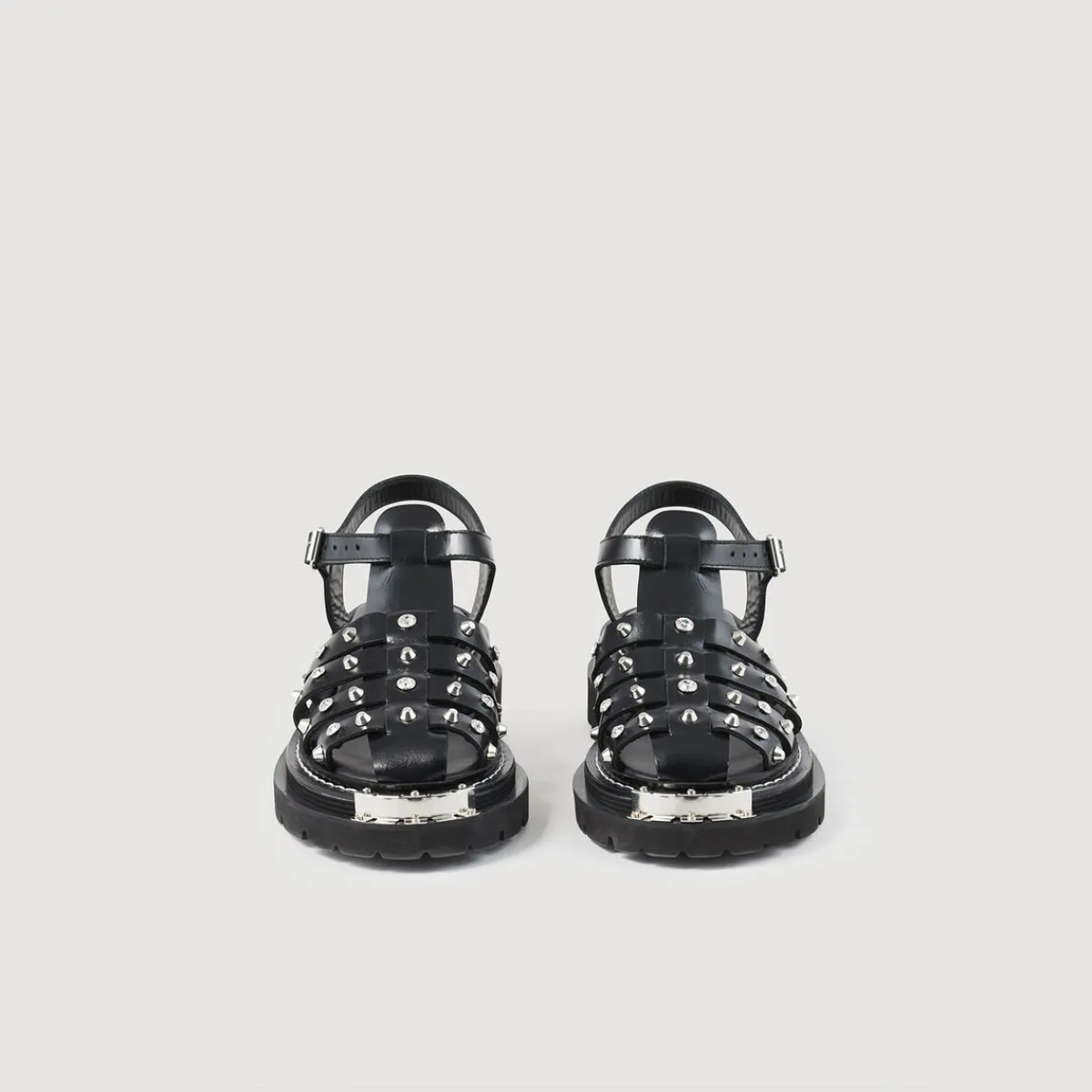 Fashion Olys Studded Leather Sandals Women Sandals