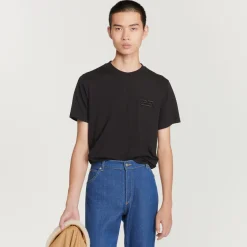 Outlet Organic Cotton T-Shirt With Embroidery Men T-Shirts & Polos