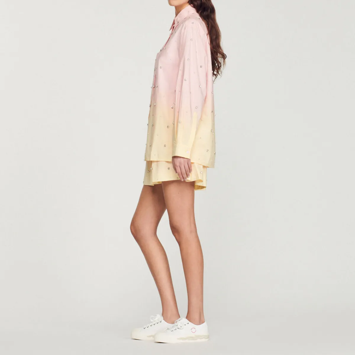 Cheap Oversize Tie-Dye Shirt Women Matching Sets