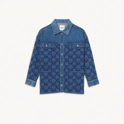 Store Oversized Coatigan In Mixed Materials Women Coatigans