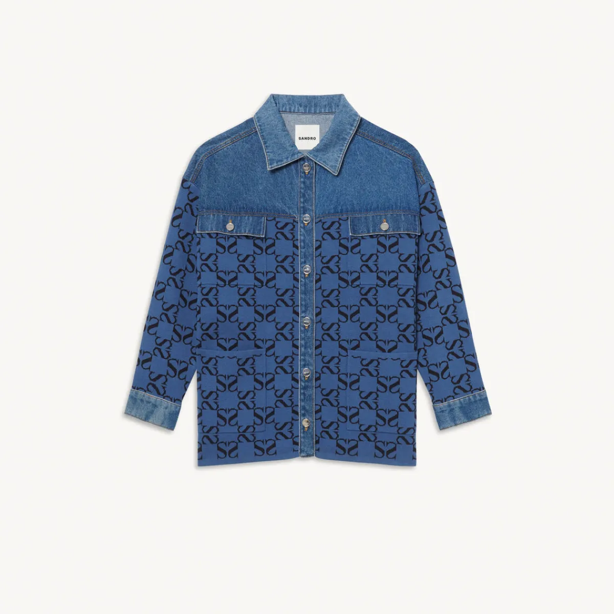 Store Oversized Coatigan In Mixed Materials Women Coatigans