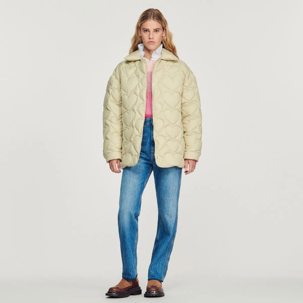 New Oversized Padded Jacket With Hearts Women Coats