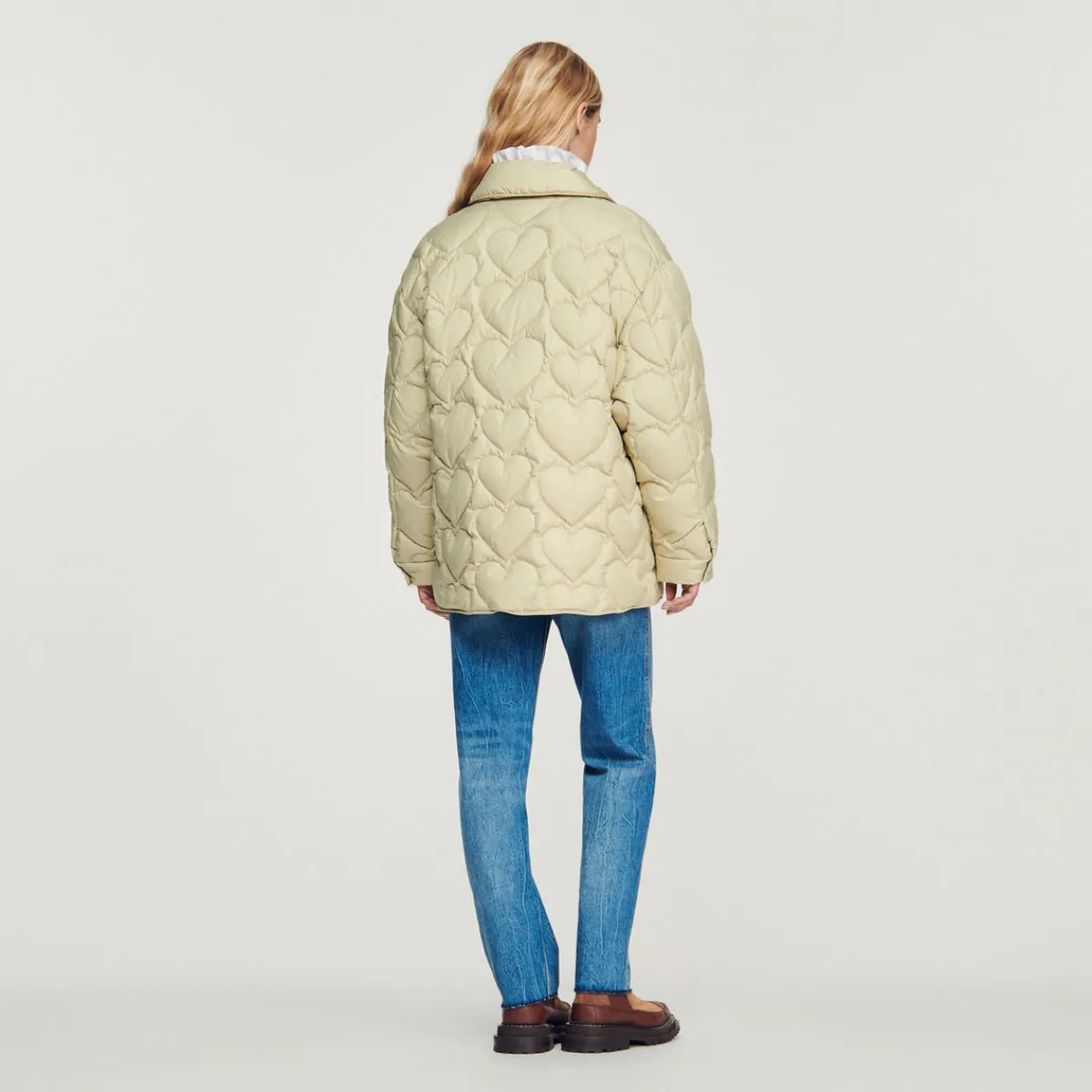 New Oversized Padded Jacket With Hearts Women Coats