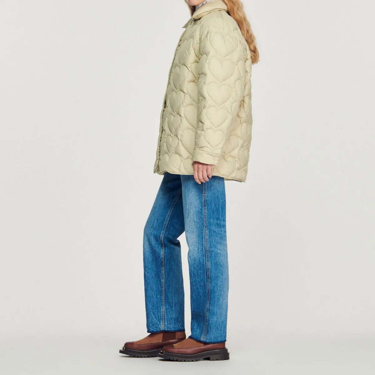 New Oversized Padded Jacket With Hearts Women Coats