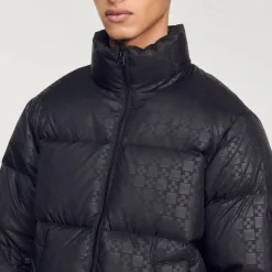 New Oversized Padded Sandro Logo Jacket Men Coats