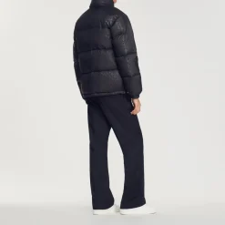 New Oversized Padded Sandro Logo Jacket Men Coats