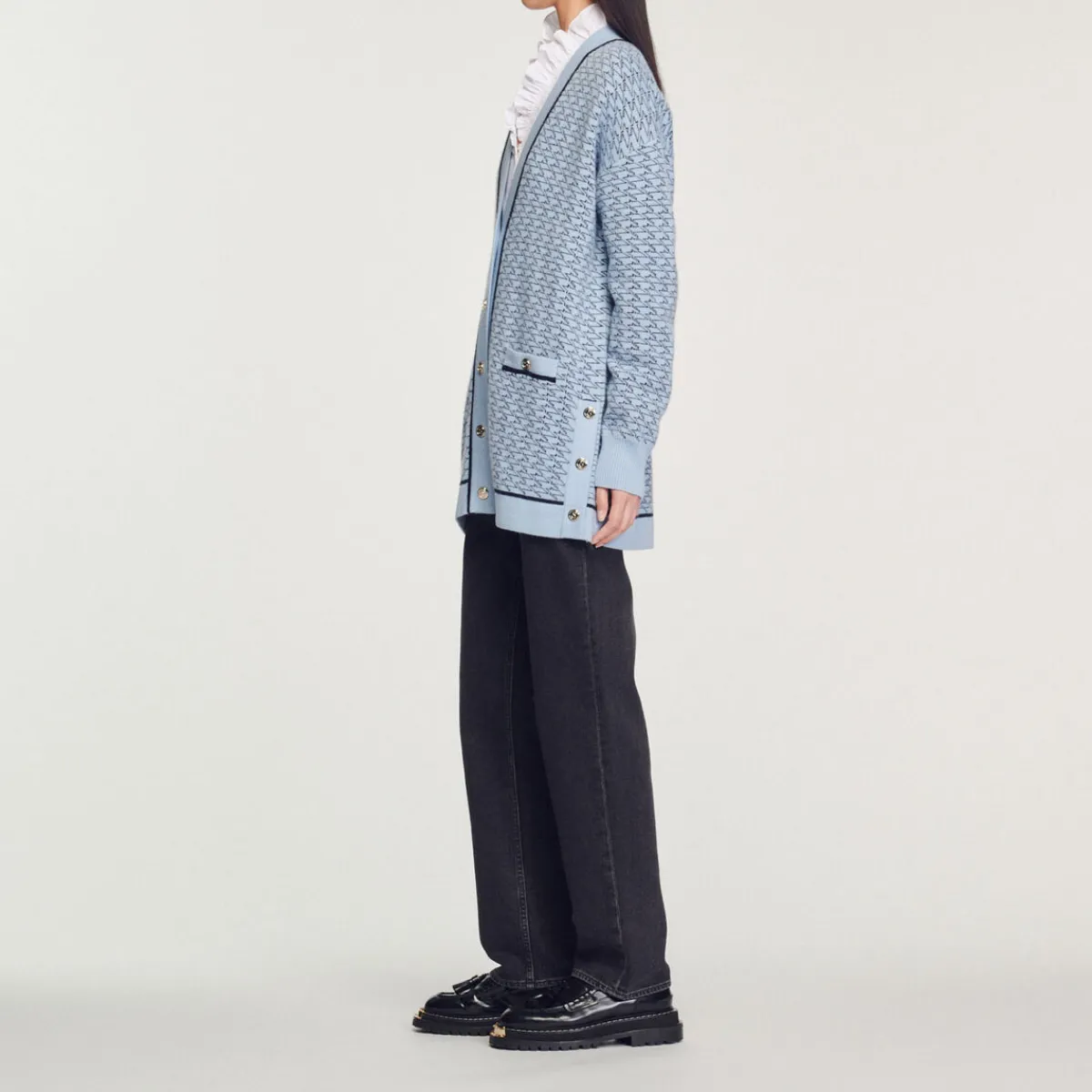 Online Oversized Printed Coatigan Women Sweaters & Cardigans