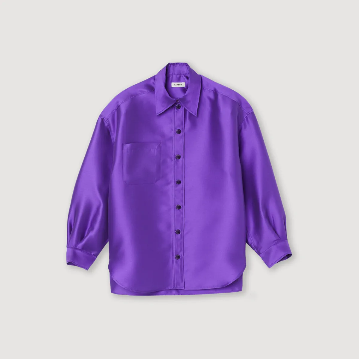 Best Sale Oversized Satiny Shirt Women Matching Sets