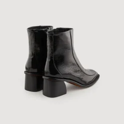 Cheap Patent Leather Boots With Heel Women Boots
