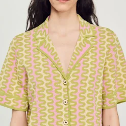 Online Patterned Knit Cardigan Women Matching Sets