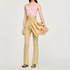 Store Patterned Knit Pants Women Matching Sets