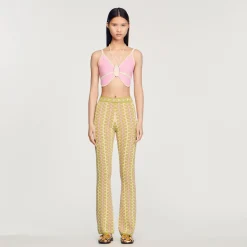 Store Patterned Knit Pants Women Matching Sets