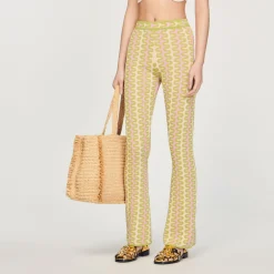 Store Patterned Knit Pants Women Matching Sets