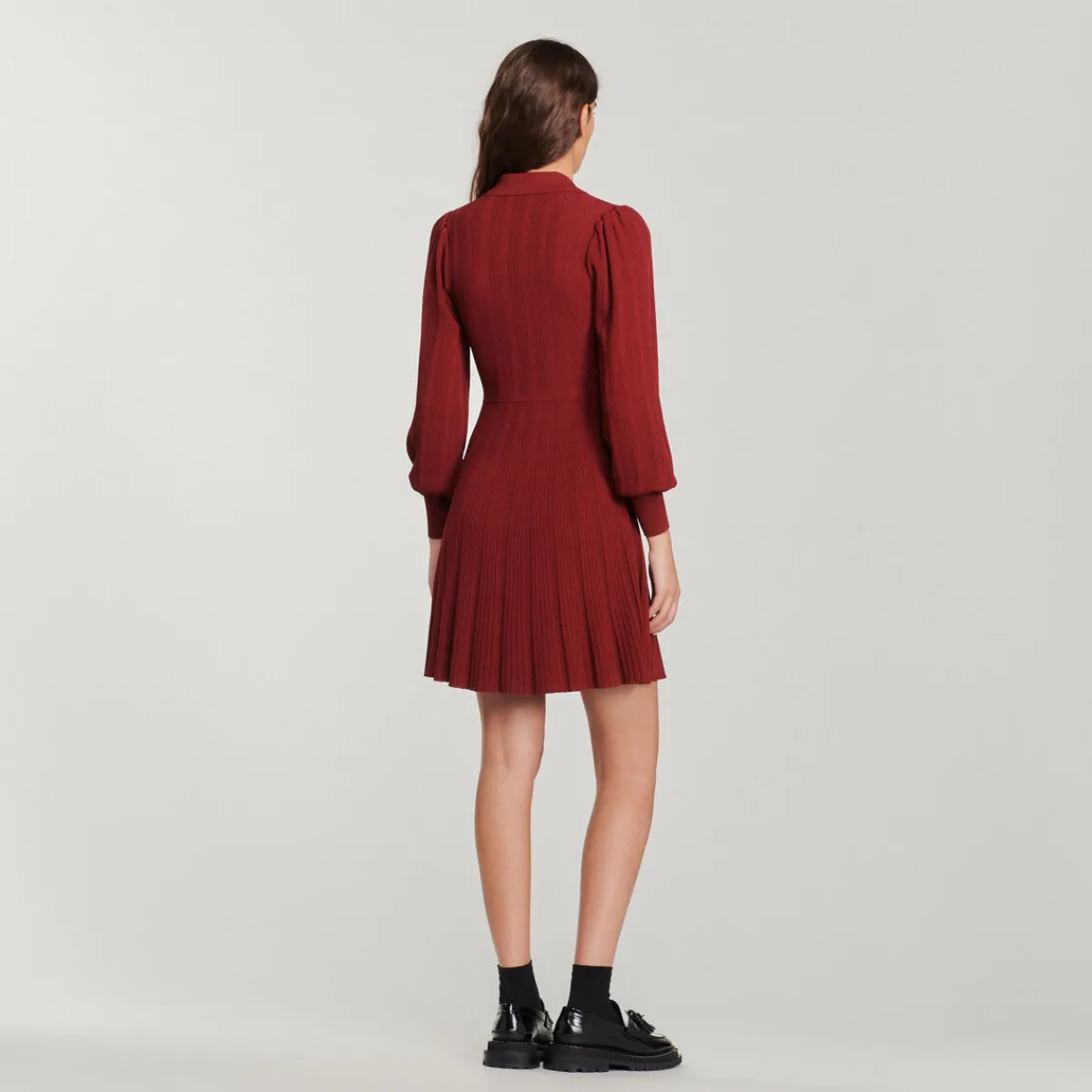 Flash Sale Pleated Knit Dress Women Dresses