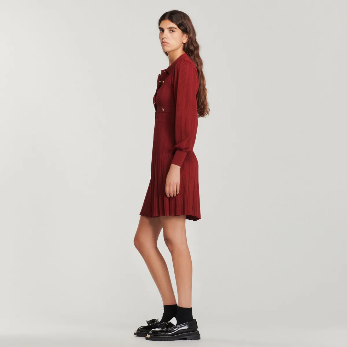 Flash Sale Pleated Knit Dress Women Dresses