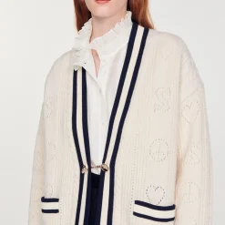 Sale Pointelle Knit Coatigan Women Sweaters & Cardigans