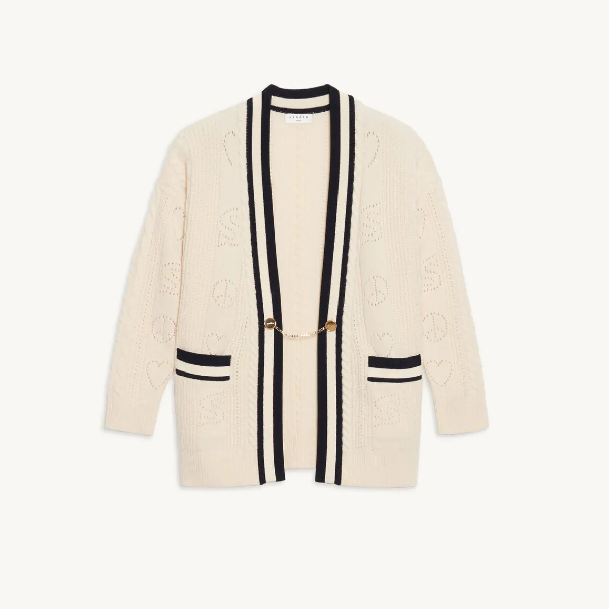 Sale Pointelle Knit Coatigan Women Sweaters & Cardigans