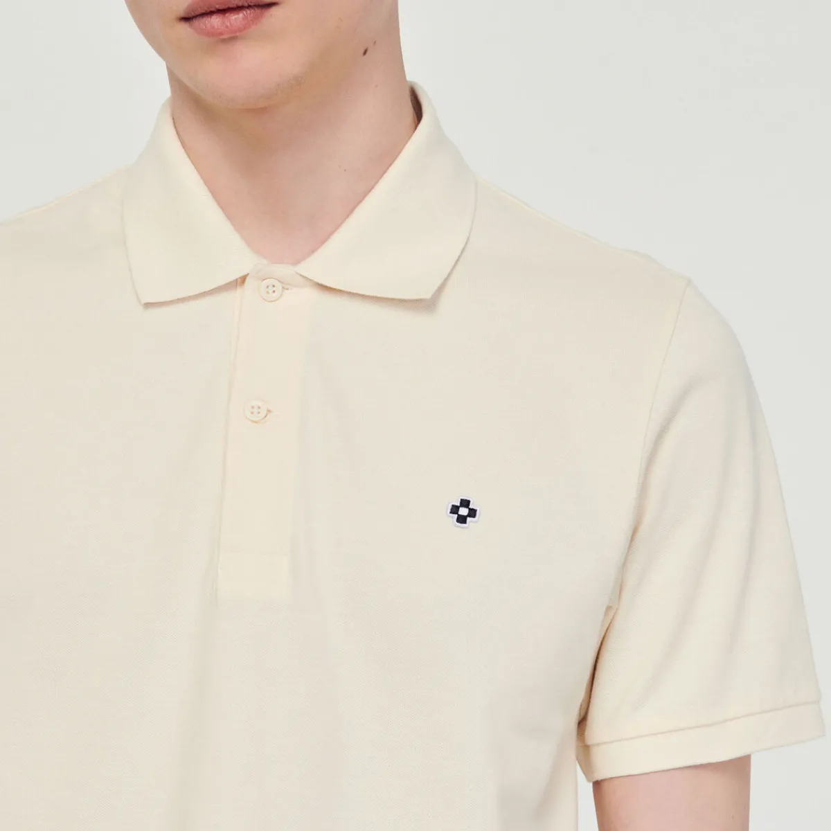 Store Polo Shirt With Square Cross Patch Men T-Shirts & Polos