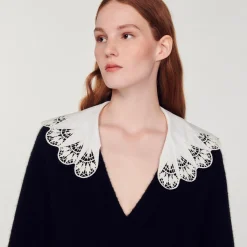 Sale Poplin Collar Sweater Women Sweaters & Cardigans