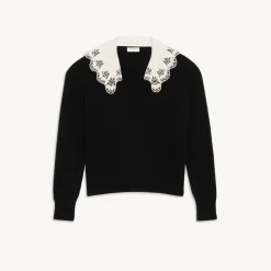 Sale Poplin Collar Sweater Women Sweaters & Cardigans
