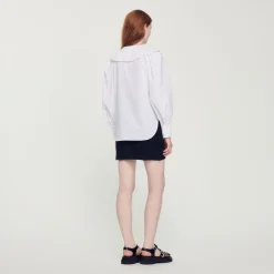 Store Poplin Shirt With Peter Pan Collar Women Tops & Shirts