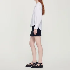 Store Poplin Shirt With Peter Pan Collar Women Tops & Shirts
