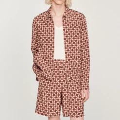 Best Sale Printed Square Cross Jacket Men Jackets