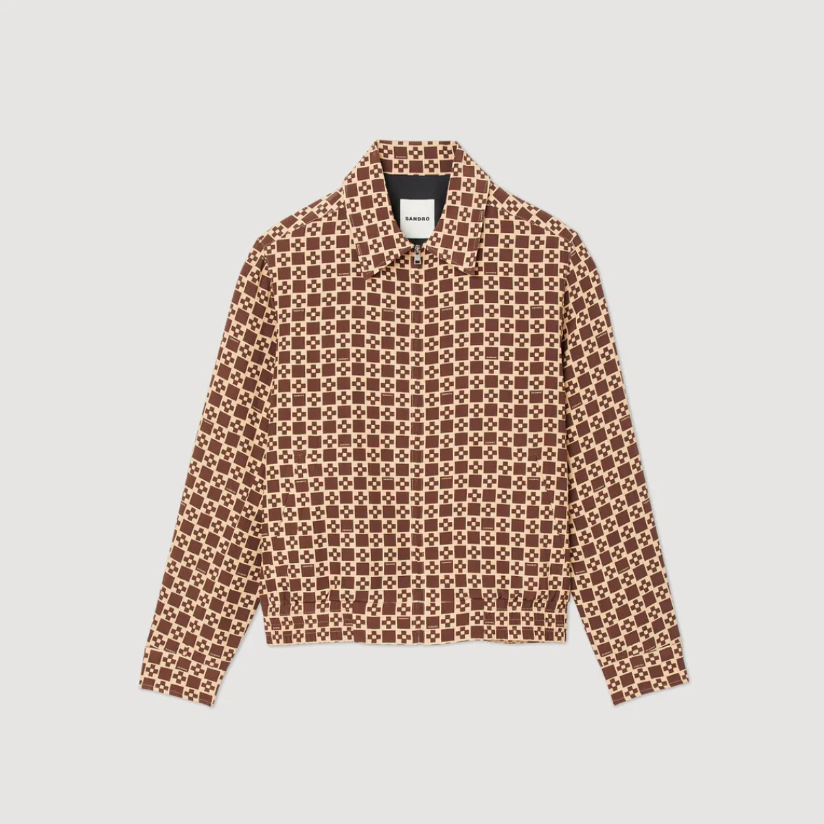 Best Sale Printed Square Cross Jacket Men Jackets