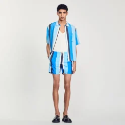 Cheap Printed Striped Swim Shorts Men Pants & Shorts