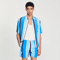 Cheap Printed Striped Swim Shorts Men Pants & Shorts
