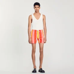 Hot Printed Striped Swim Shorts Men Pants & Shorts