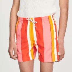 Hot Printed Striped Swim Shorts Men Pants & Shorts