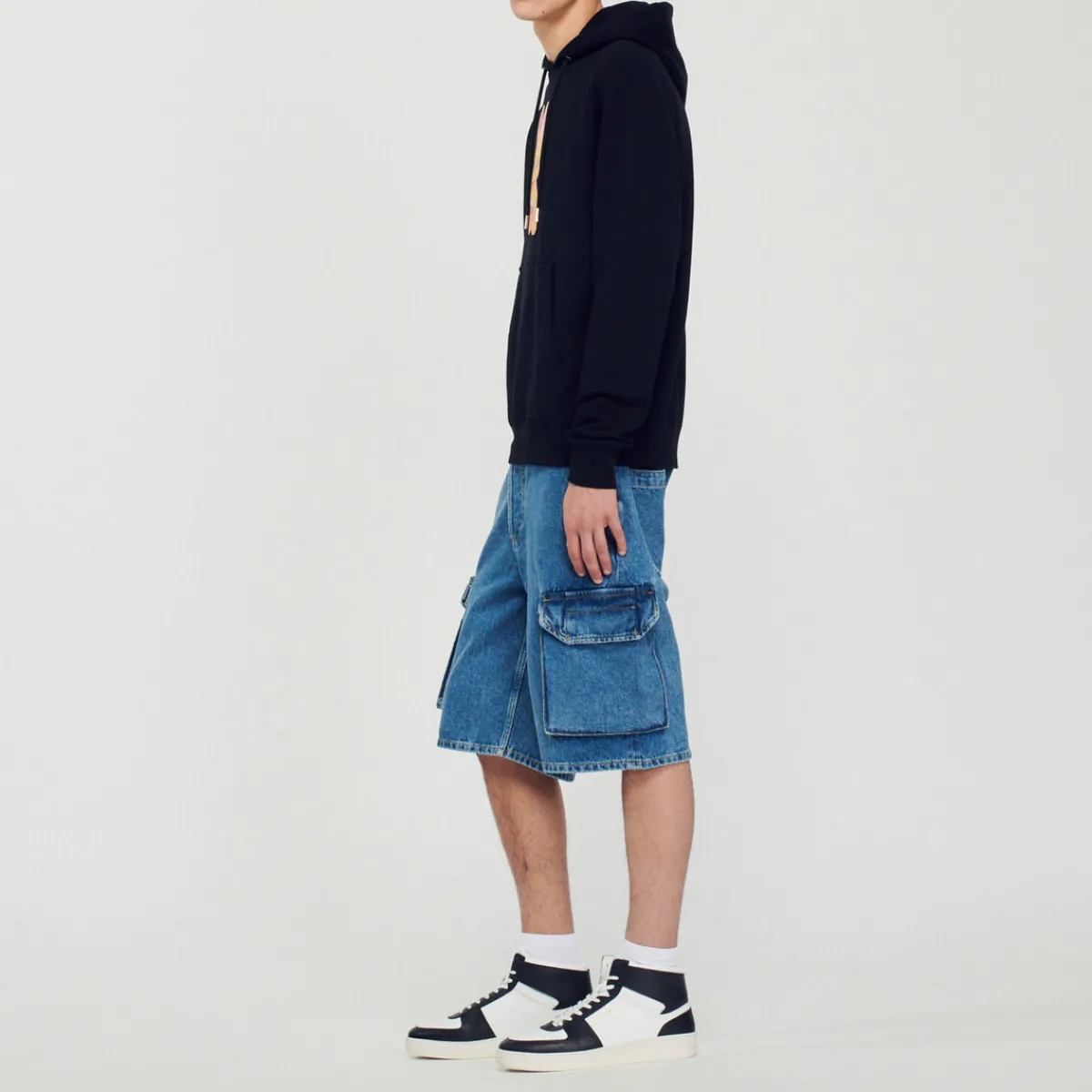 Hot Rabbit Print Hoodie Men Sweatshirts