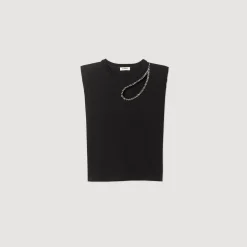 Best Sale Rhinestone Teardrop T-Shirt Women T-Shirts