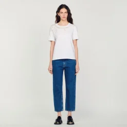 Online Rhinestone-Embellished T-Shirt Women T-Shirts