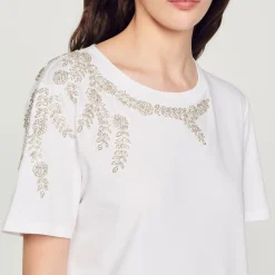 Online Rhinestone-Embellished T-Shirt Women T-Shirts