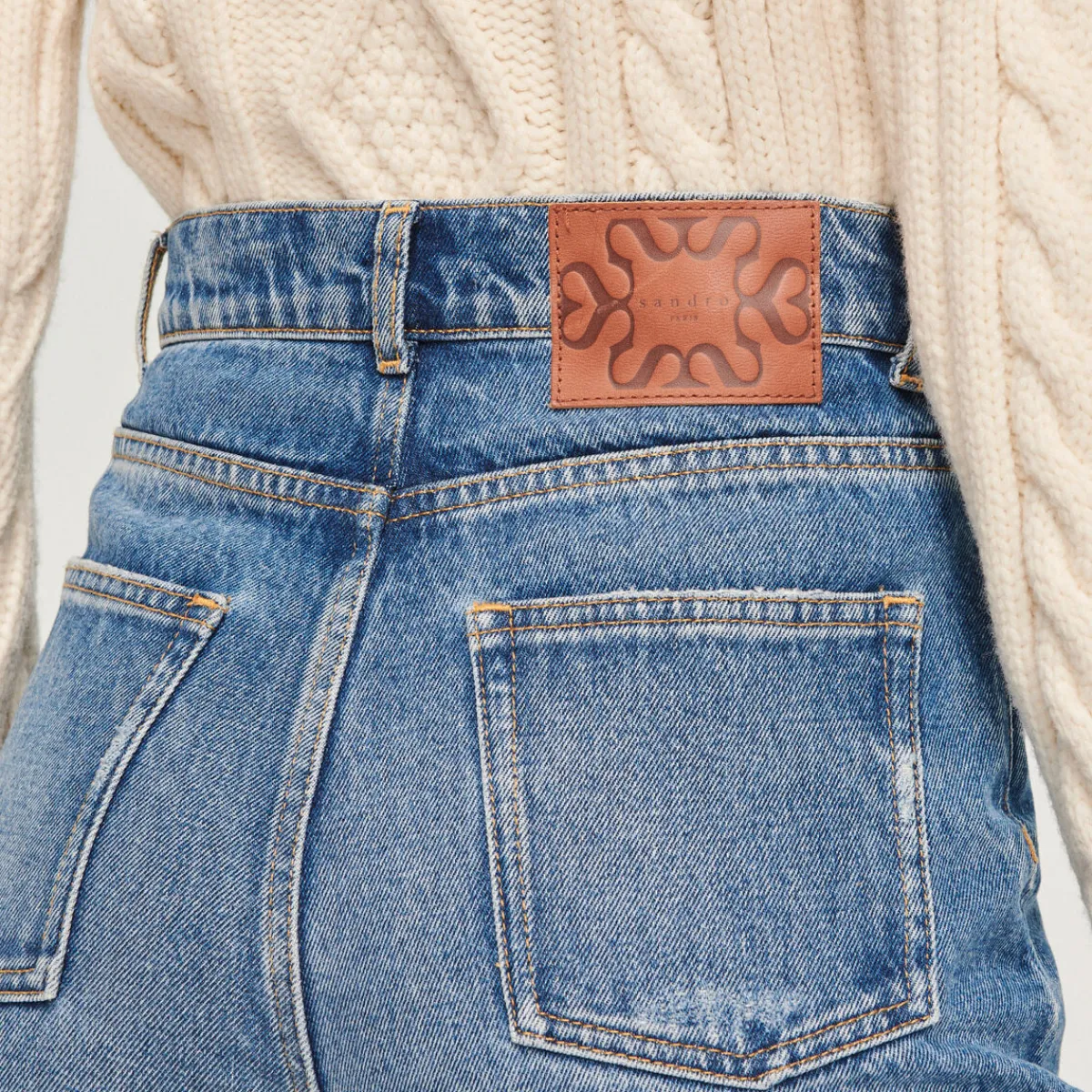 Online Ripped Straight-Leg Jeans Women Jeans